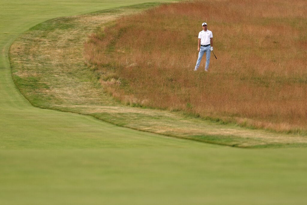 Joaquin Niemann on the third hole during the second round of the US Open at Shinnecock Hills