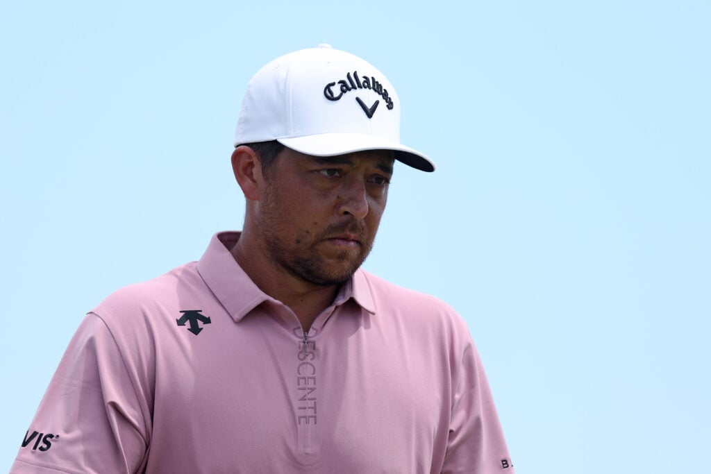 Xander Schauffele in action during the second round of the 126th U.S. OPEN at Shinnecock Hills