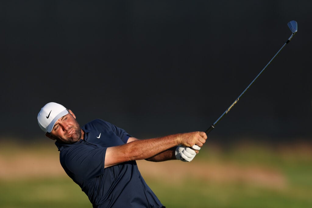 Scottie Scheffler in action during the second round of the 126th U.S. OPEN at Shinnecock Hills
