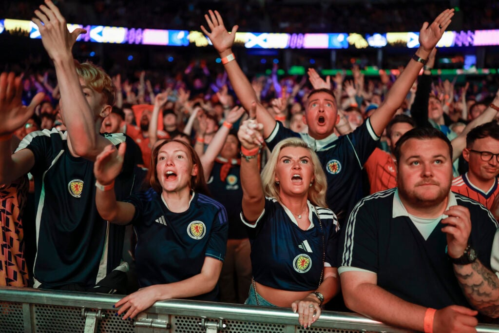 Football Fans Watch Scotland v Morocco In The 2026 FIFA World Cup
