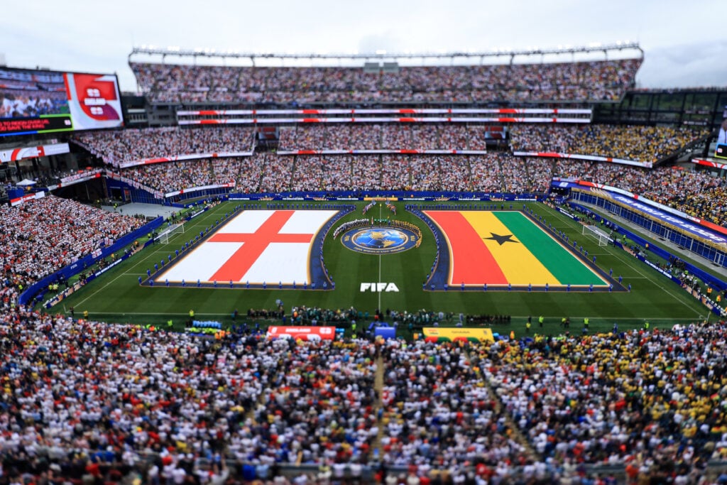A general view of the Gillette Stadium (Boston Stadium) during the FIFA World Cup 2026 Group L match between England and Ghana at Boston Stadium.