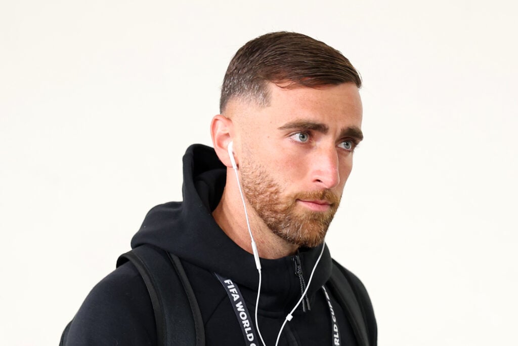 att Turner #1 of the United States arrives at the stadium before the FIFA World Cup 2026 Group D match between Türkiye and USA at Los Angeles Stadium.
