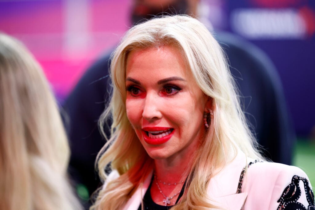 Tavia Hunt, wife of Chiefs owner Clark Hunt during the Super Bowl LVIII Opening Night presented by Gatorade featuring the AFC Champion Kansas City Chiefs and the NFC Champion San Francisco 49ers on February 5, 2024 at Allegiant Stadium.