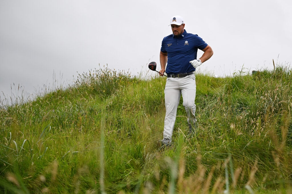 Bryson DeChambeau on the 14th hole during the first round of The Open Championship at Royal Portrush