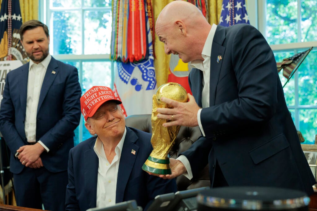 President Donald Trump Makes Announcement From The Oval Office