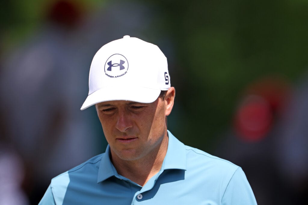 Jordan Spieth walks to the tee during the second round of the Memorial Tournament