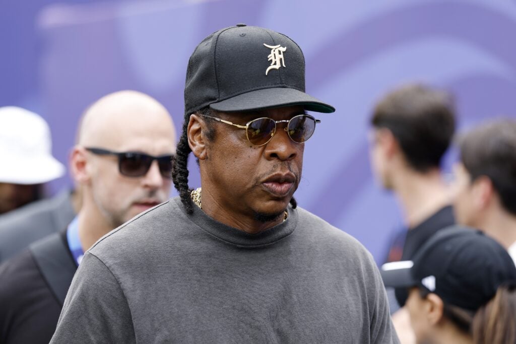 Rapper Jay-Z during the 2026 FIFA World Cup Round of 16 match between Brazil and Norway at Metlife Stadium.