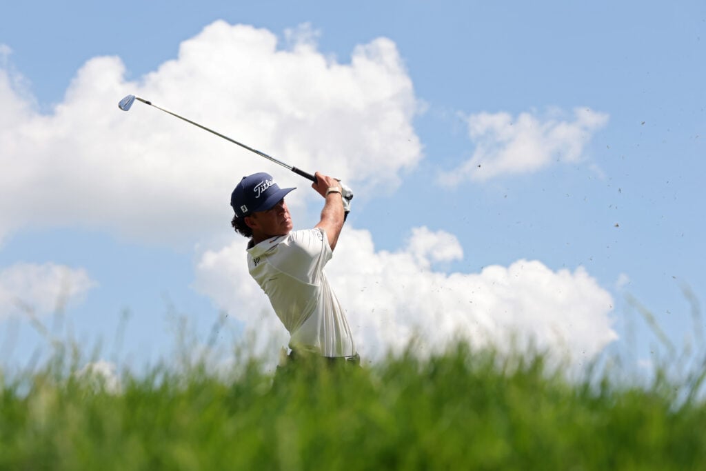Jackson Koivun in action during the first round of the John Deere Classic at TPC Deere Run