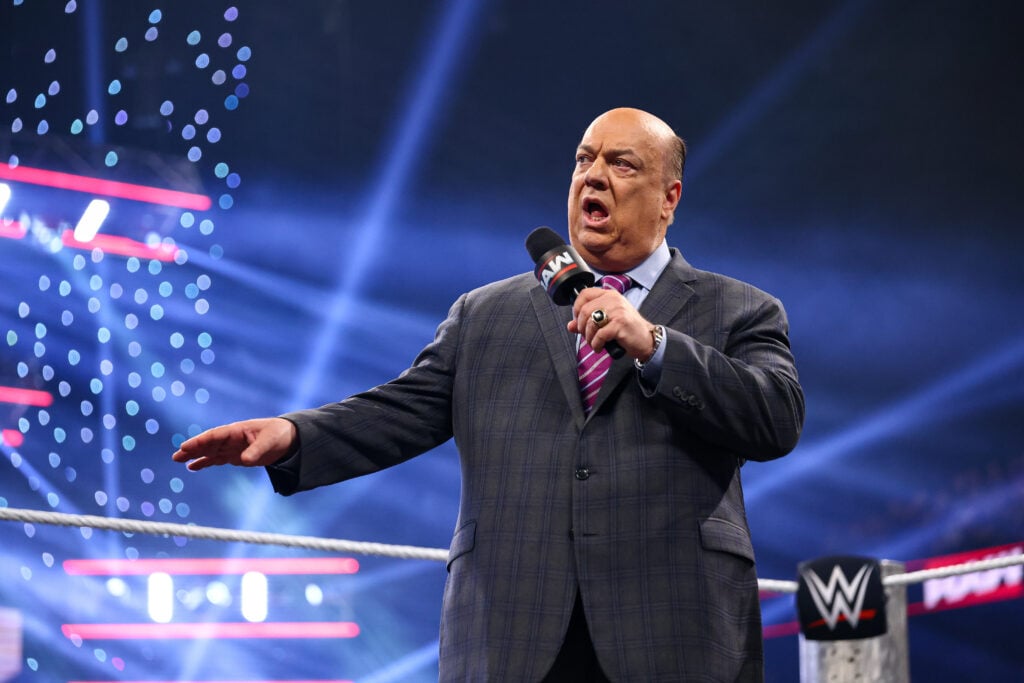 WWE manager Paul Heyman during Monday Night RAW.