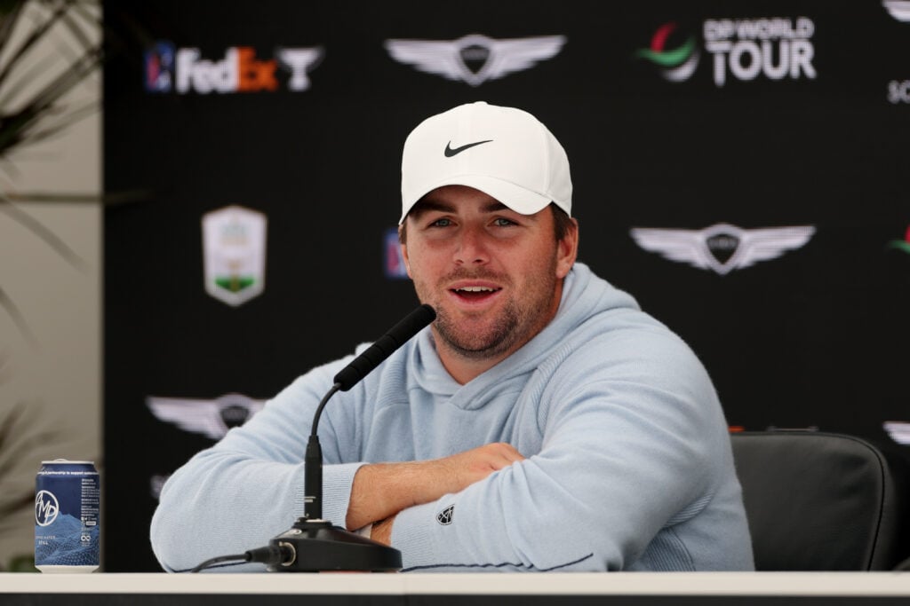 Chris Gotterup speaks to the media ahead of the 2026 Scottish Open