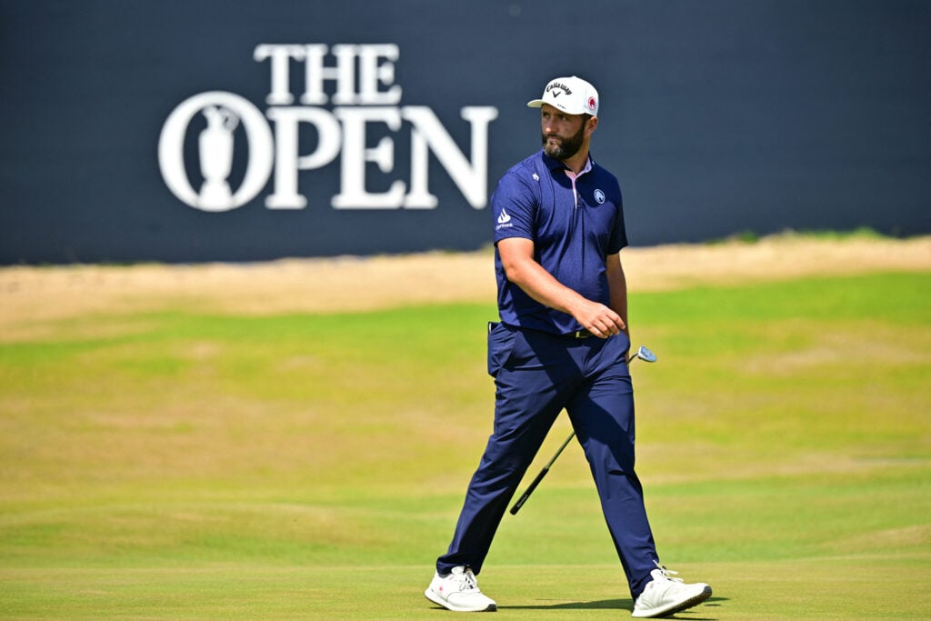 Jon Rahm during a practice round at Royal Birkdale ahead of The Open Championship