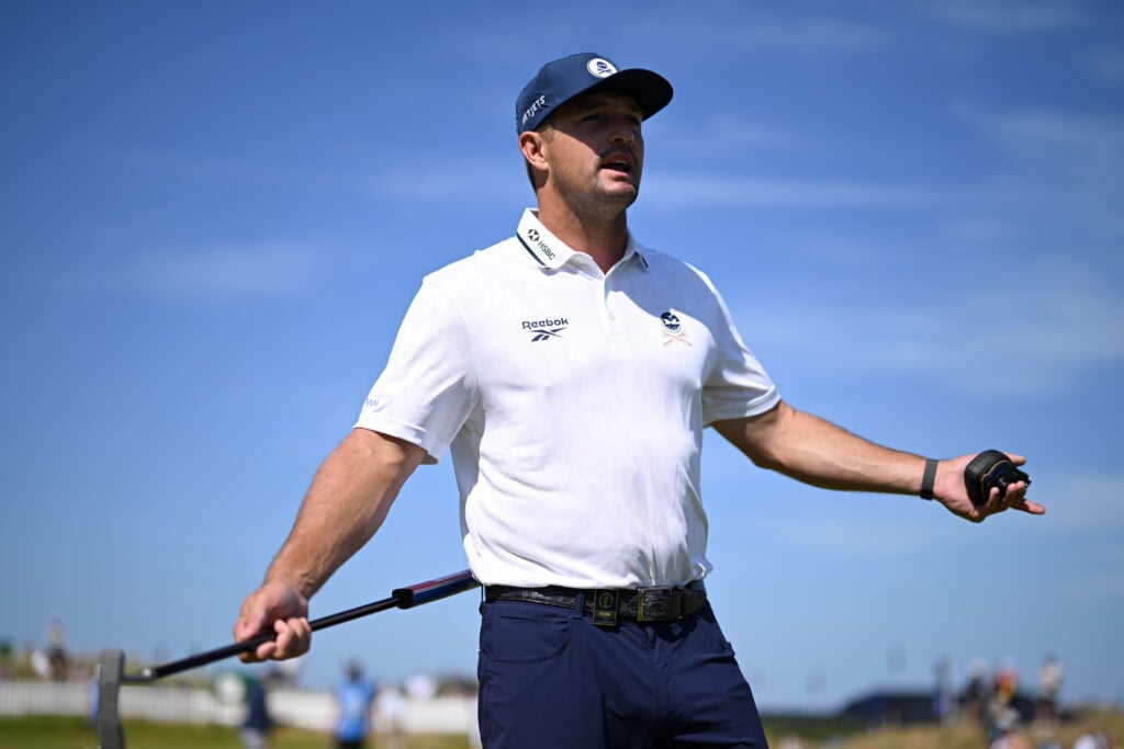 Bryson DeChambeau during a practice round at Royal Birkdale ahead of The Open Championship