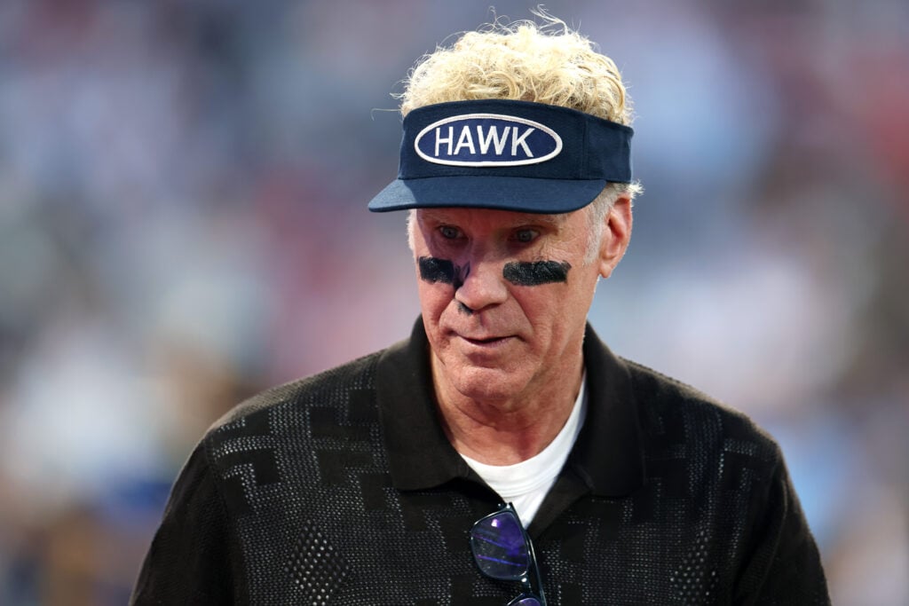 American actor and comedian Will Ferrell looks on before the 2026 Home Run Derby at Citizens Bank Park