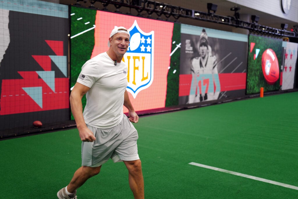 Rob Gronkowski attends Fanatics Fest NYC 2026 at Jacob Javits Center on July 16, 2026 in New York City.