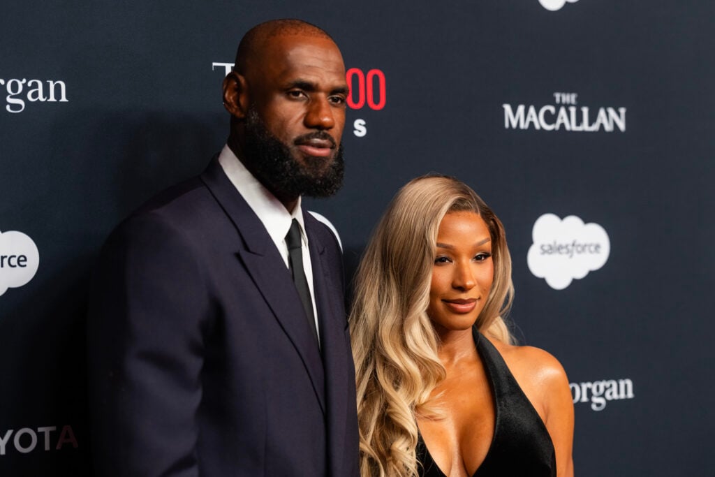 LeBron James (L) and Savannah James attend Time100 Sports Gala at Pier 60 on July 16, 2026 in New York City.