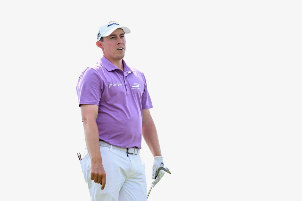 Matt Fitzpatrick looks frustrated during the second round at The Open Championship