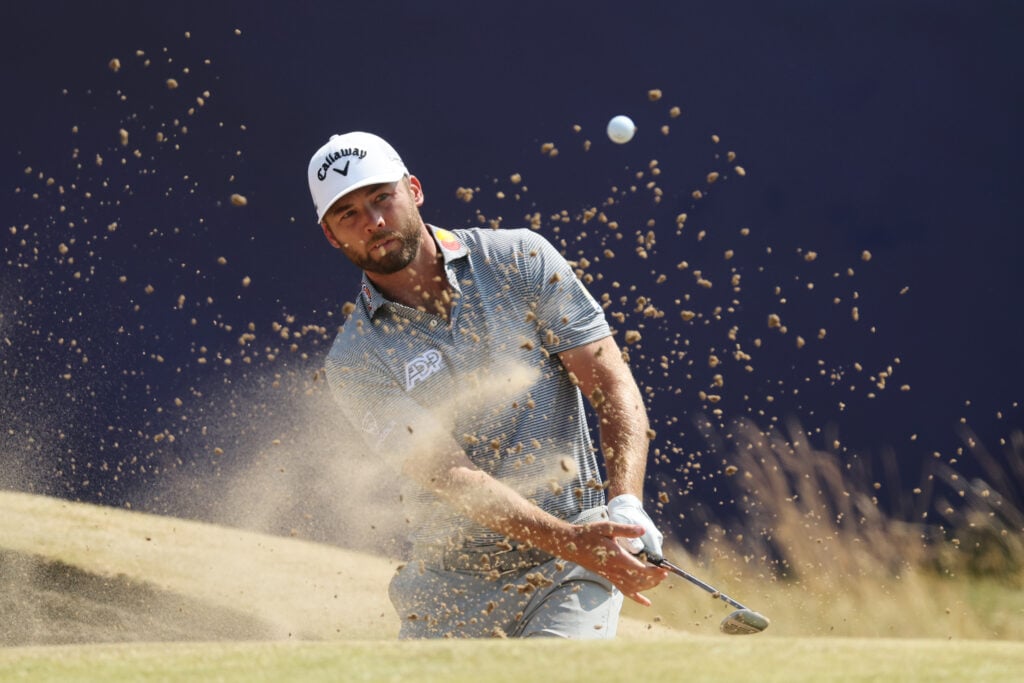 Sam Burns plays at The Open Championship 2026