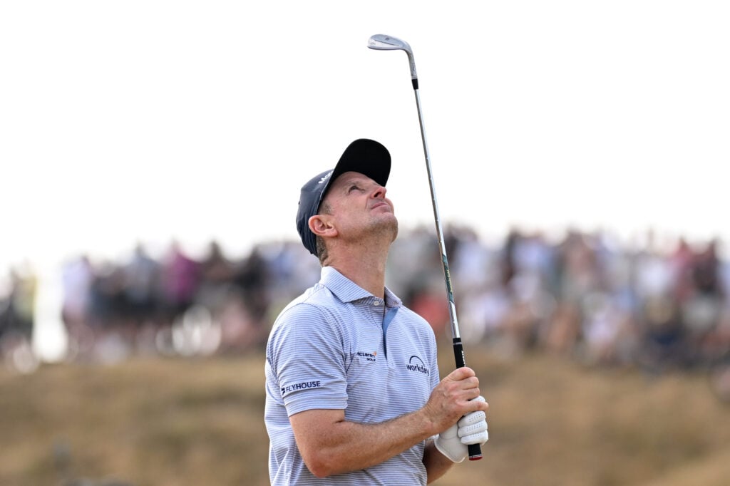 Justin Rose plays at The Open Championship 2026