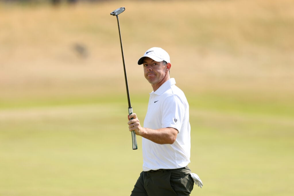 Rory McIlroy acknowledges the crowd after his third round at The Open Championship