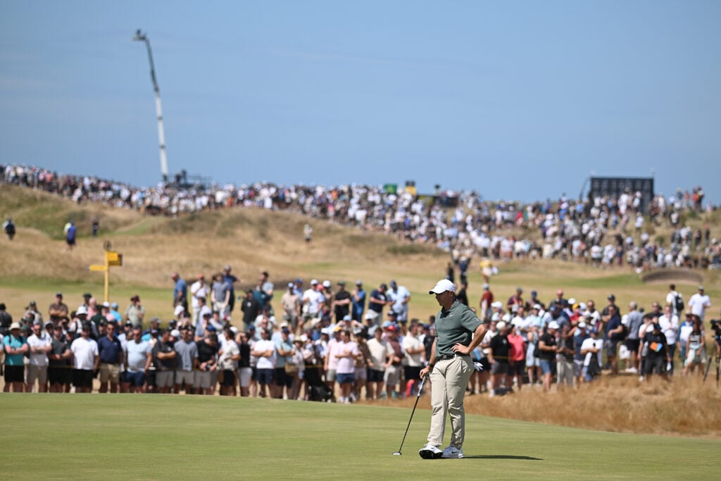 Rory McIlroy putts on the ninth hole at Royal Birkdale during the final round of The Open Championship