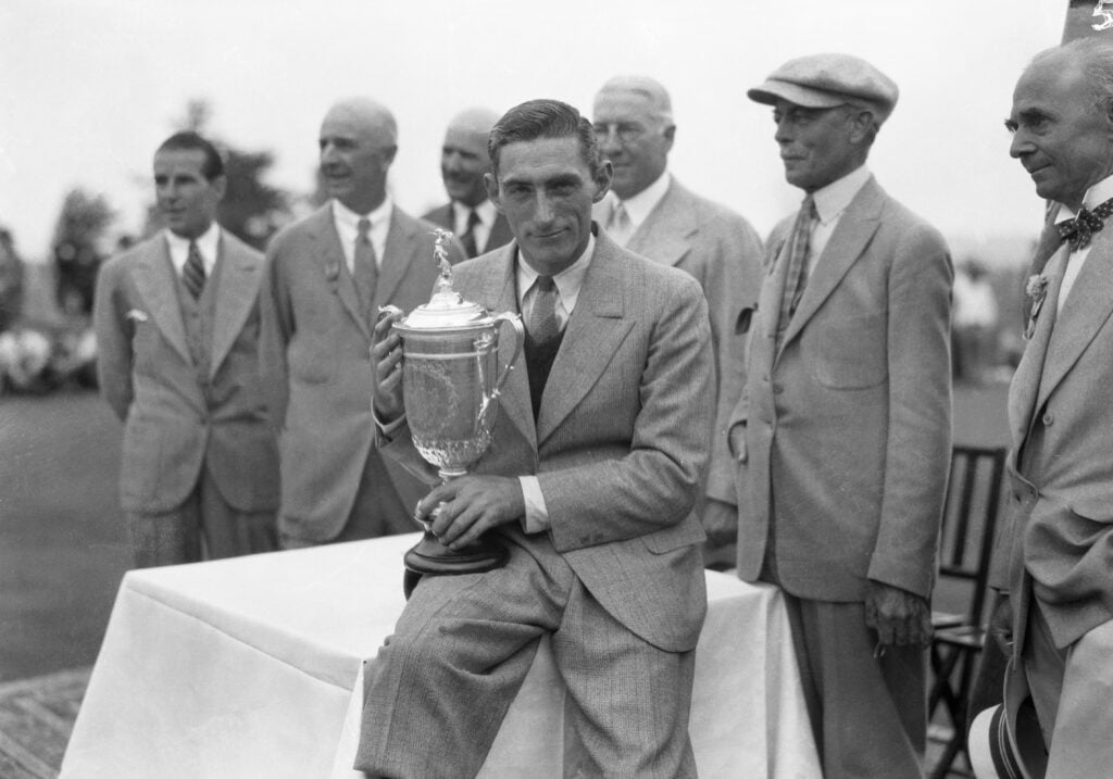 ommy Armour winning US Open, at Oakmont Country Club.