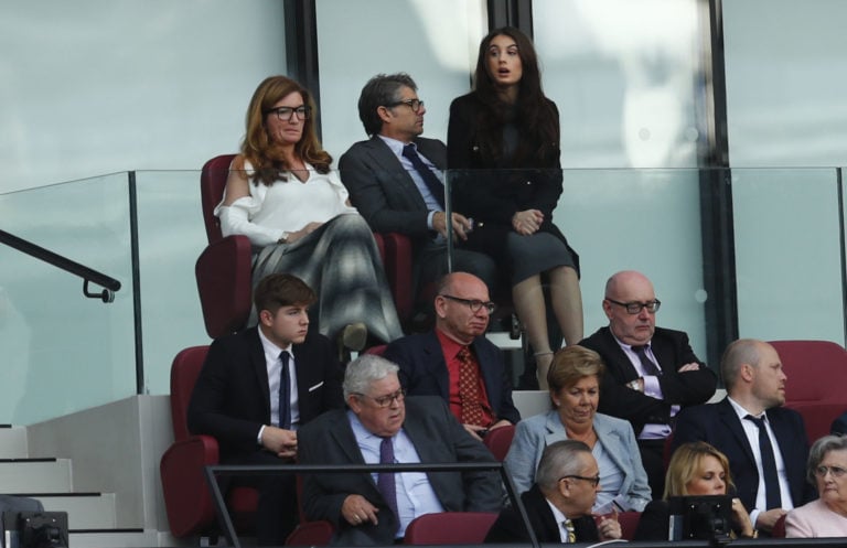 West Ham United vice chairman Karren Brady and husband Paul Peschisolido (REUTERS)